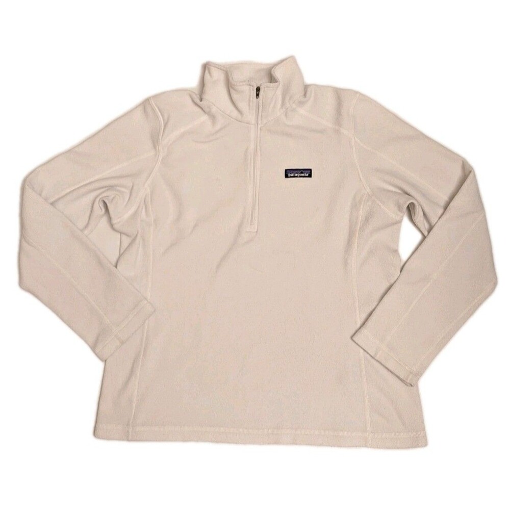 Patagonia Wmn Sz L 1/4 Zip Fleece Pullover Sweatshirt Polyester Outdoors Hiking
